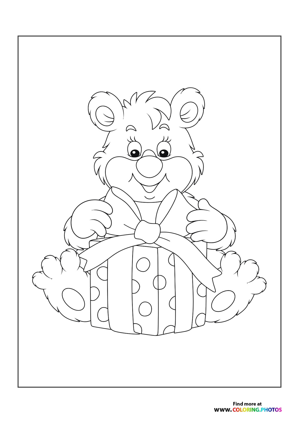 Bear with present