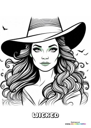 Elphaba in Wide-Brimmed Hat