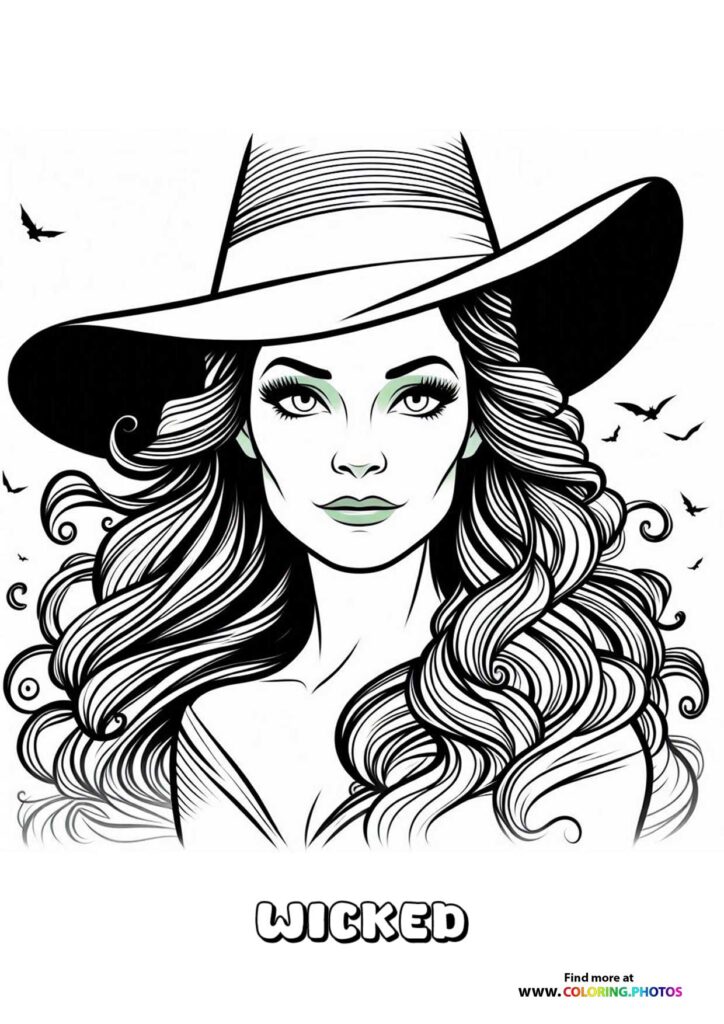 Elphaba in Wide-Brimmed Hat