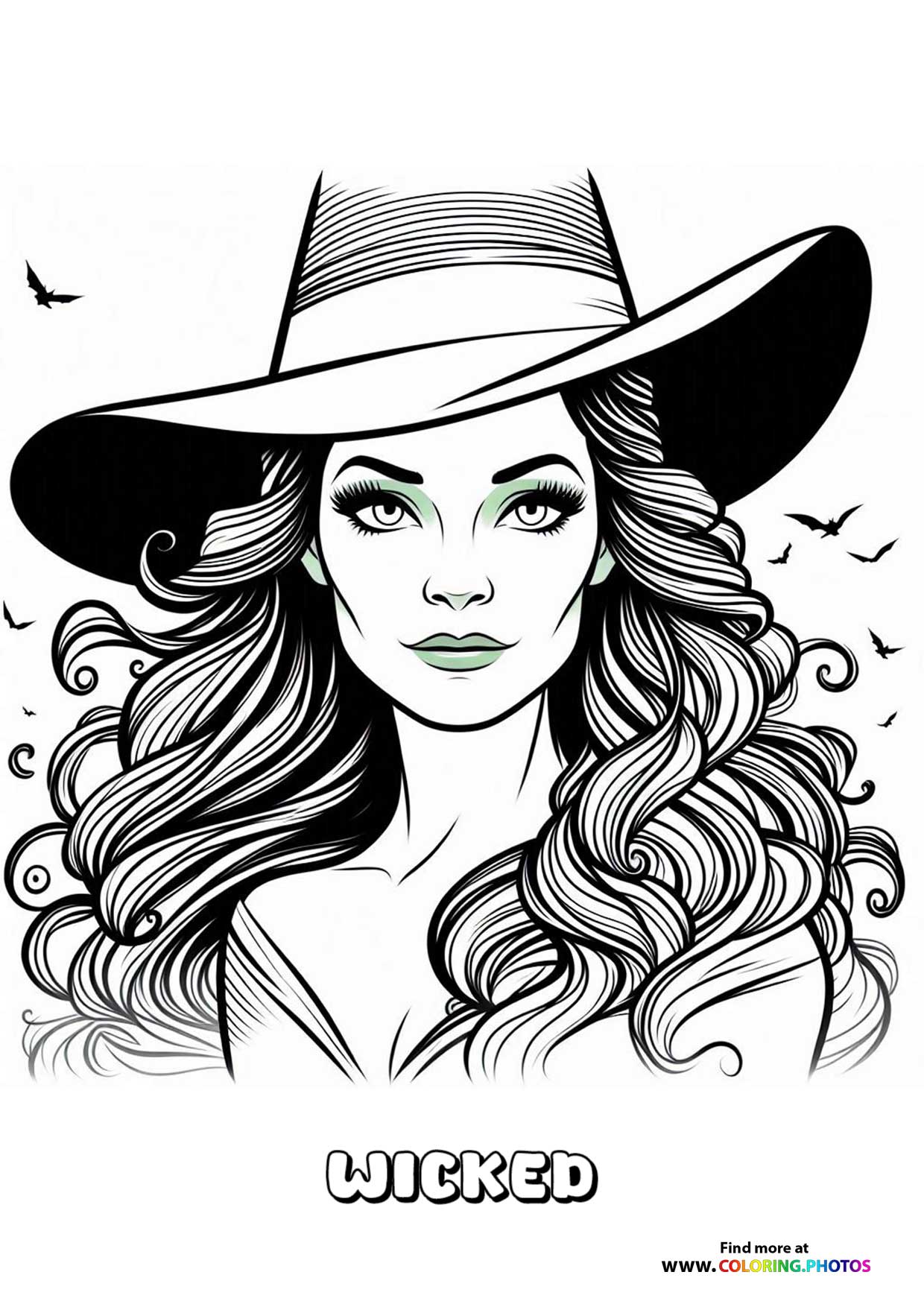 Elphaba in Wide-Brimmed Hat