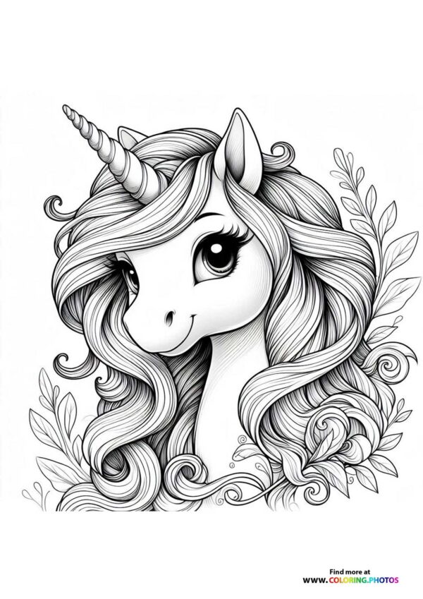 Beautiful unicorn portrait