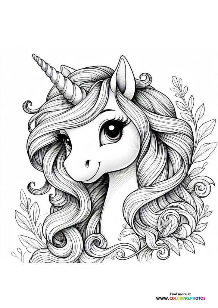 Beautiful unicorn portrait