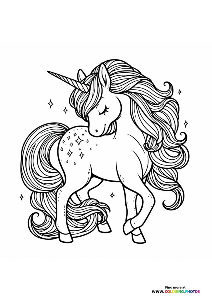 Beautiful unicorn posing