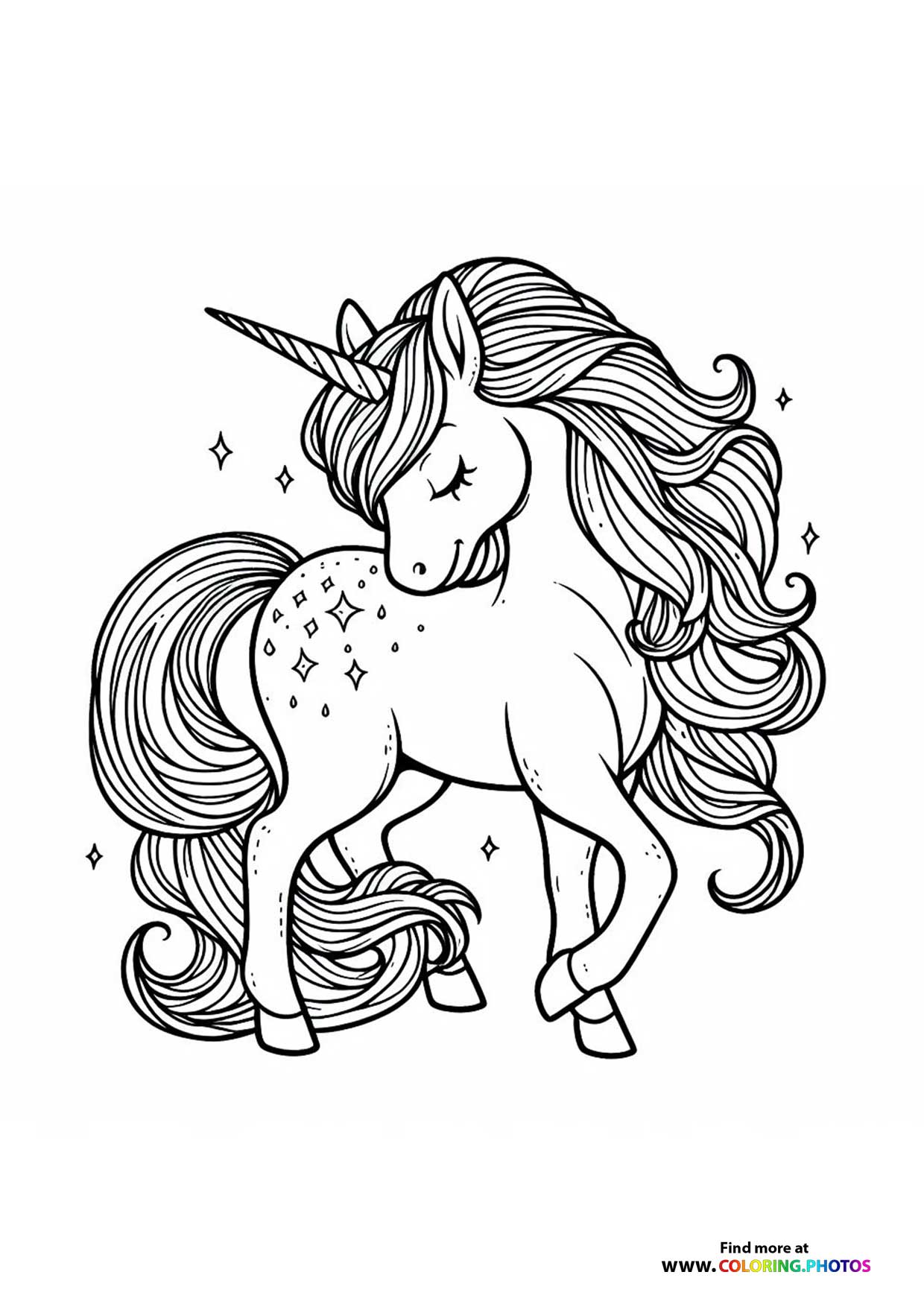 Beautiful unicorn posing