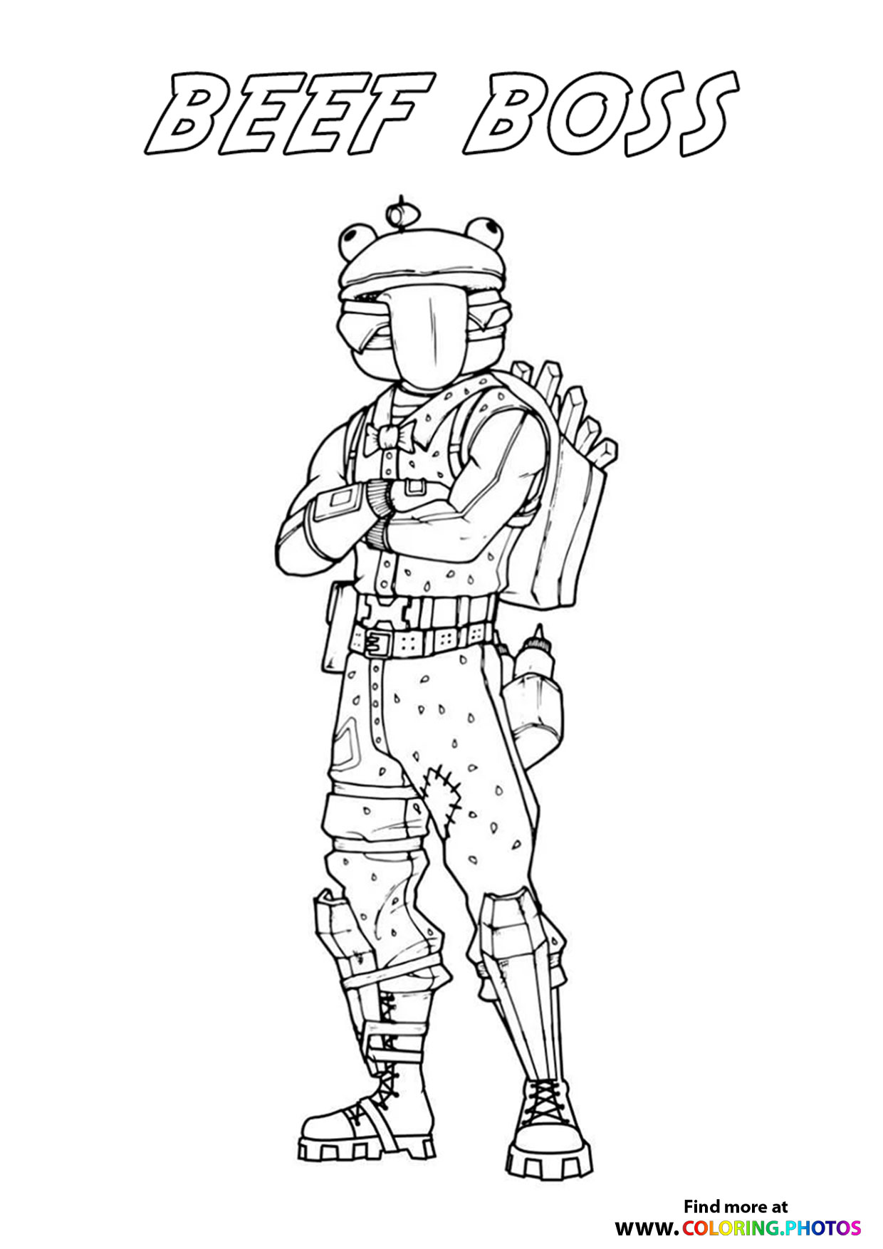 Beef Boss - Fortnite coloring page