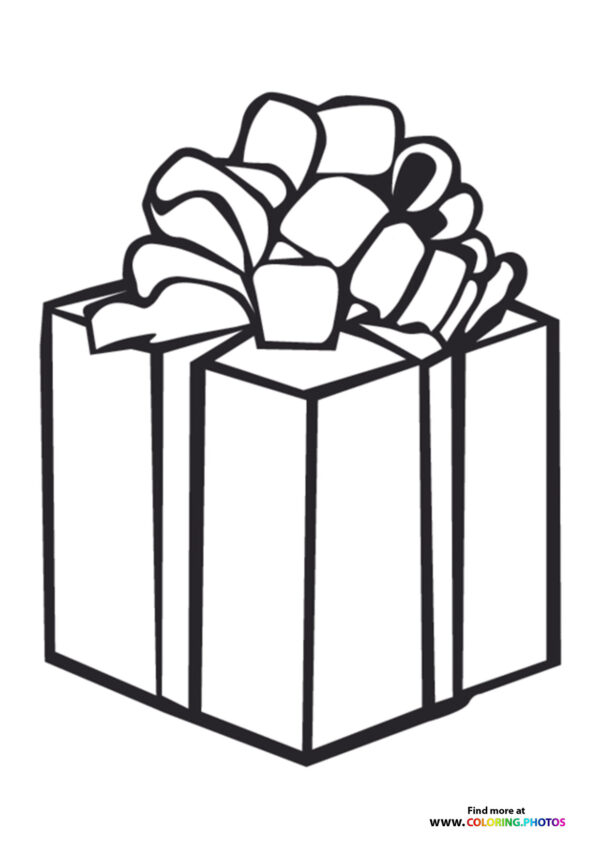 Birthday present coloring page
