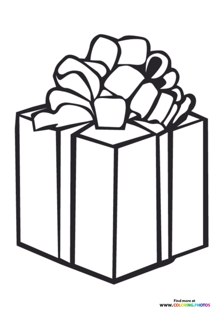 Birthday present coloring page