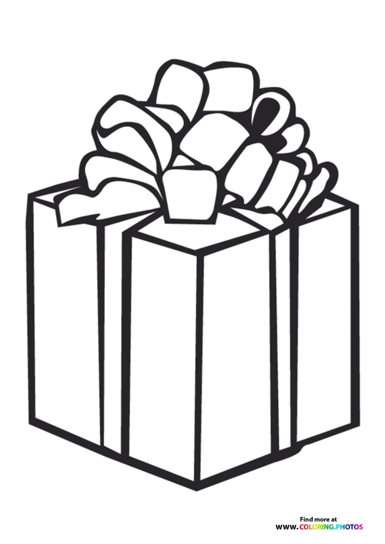 Birthday present coloring page