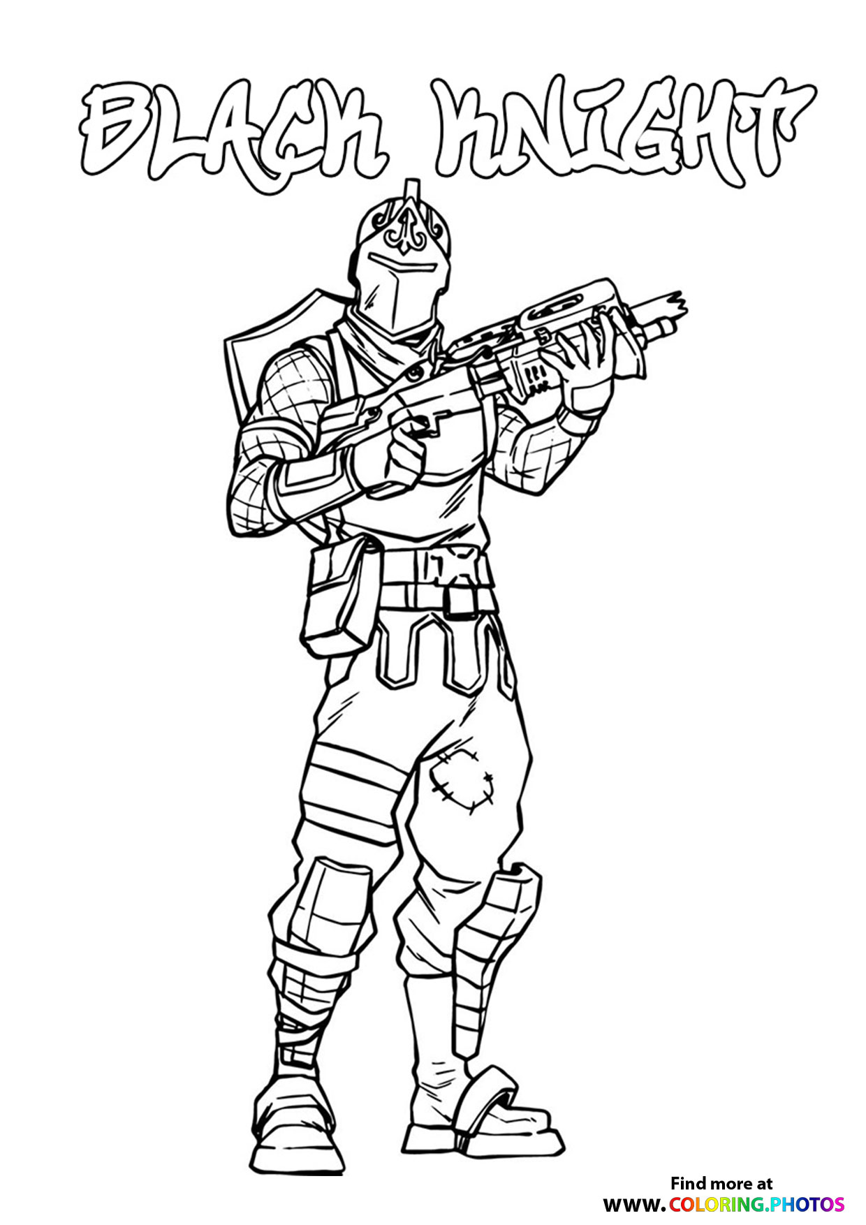 Black Knight - Fortnite coloring page