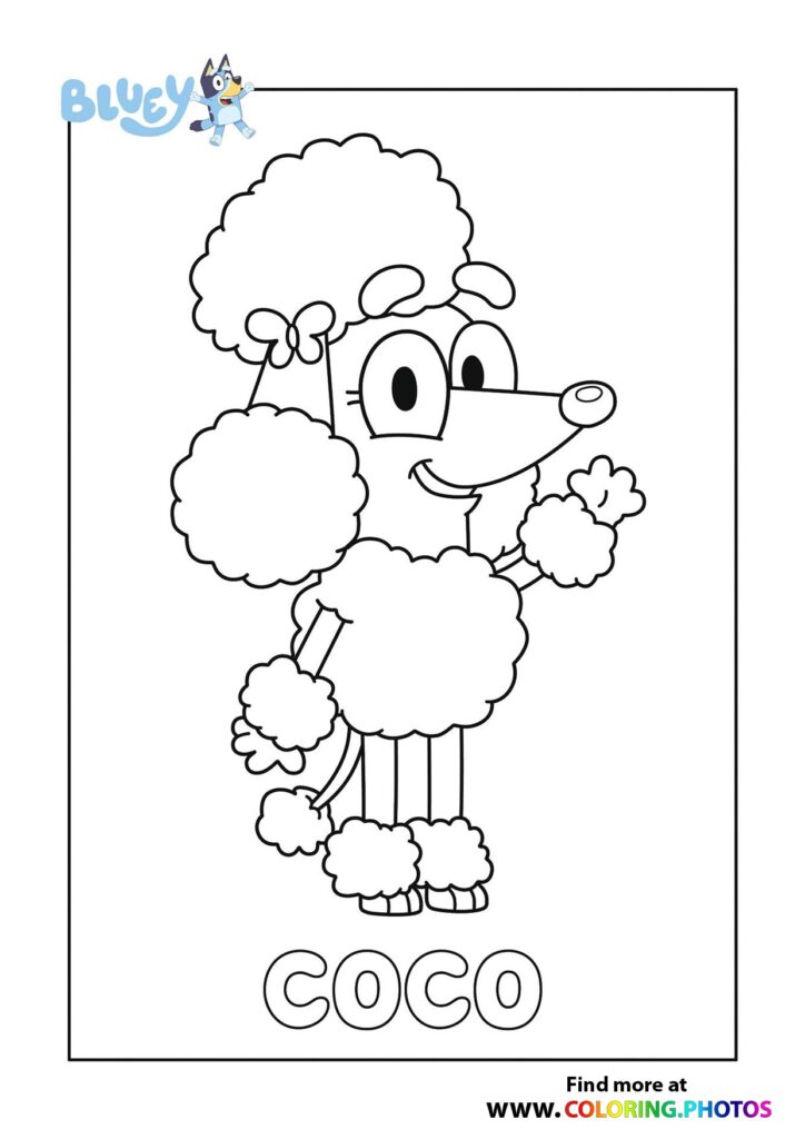 Bluey Coco coloring page
