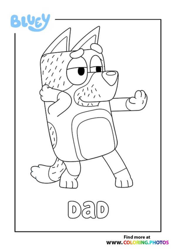 Bluey Dad coloring page