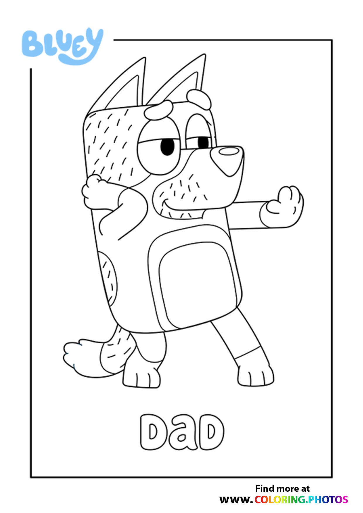 Bluey Dad coloring page