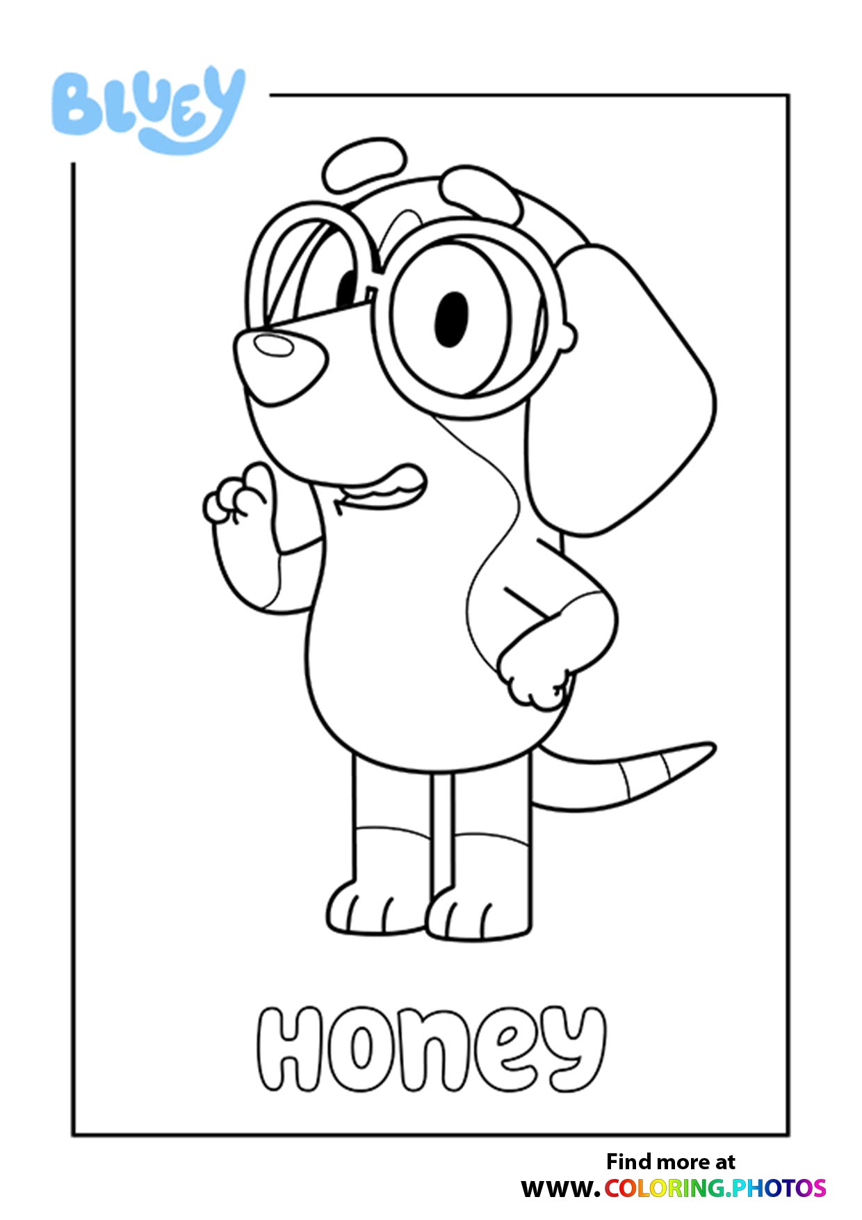 Bluey Honey coloring page