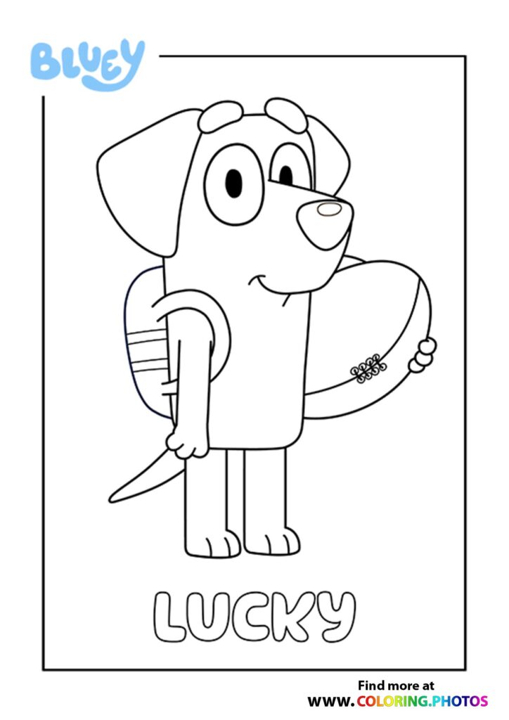 Bluey Lucky coloring page