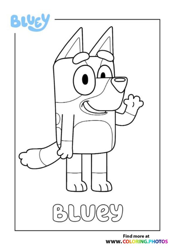Bluey coloring page