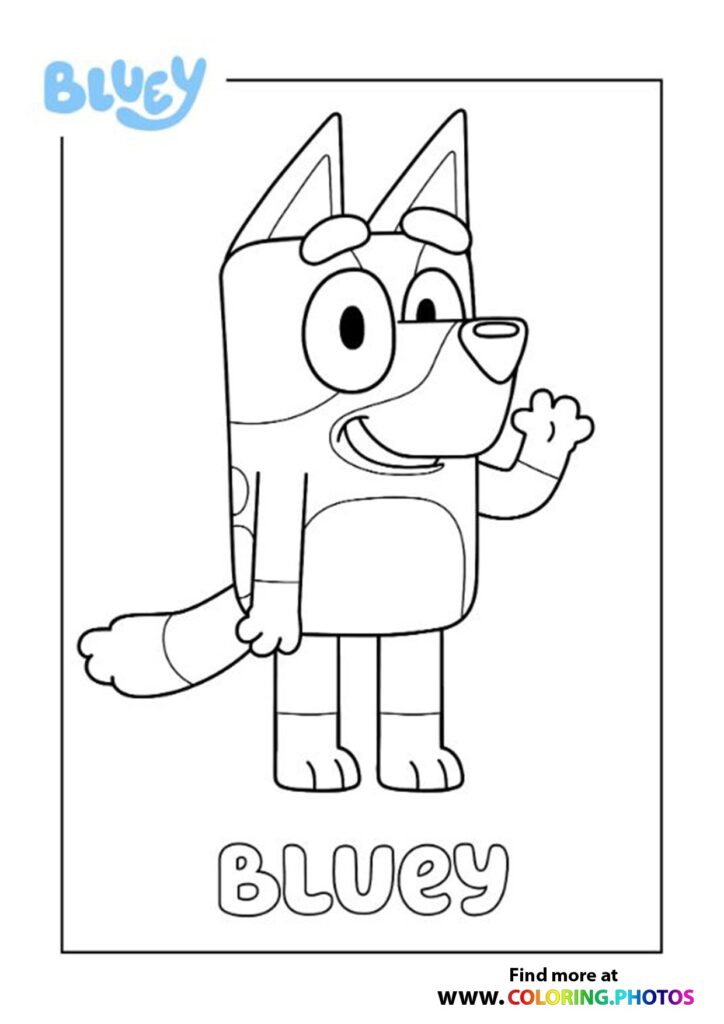 Bluey coloring page