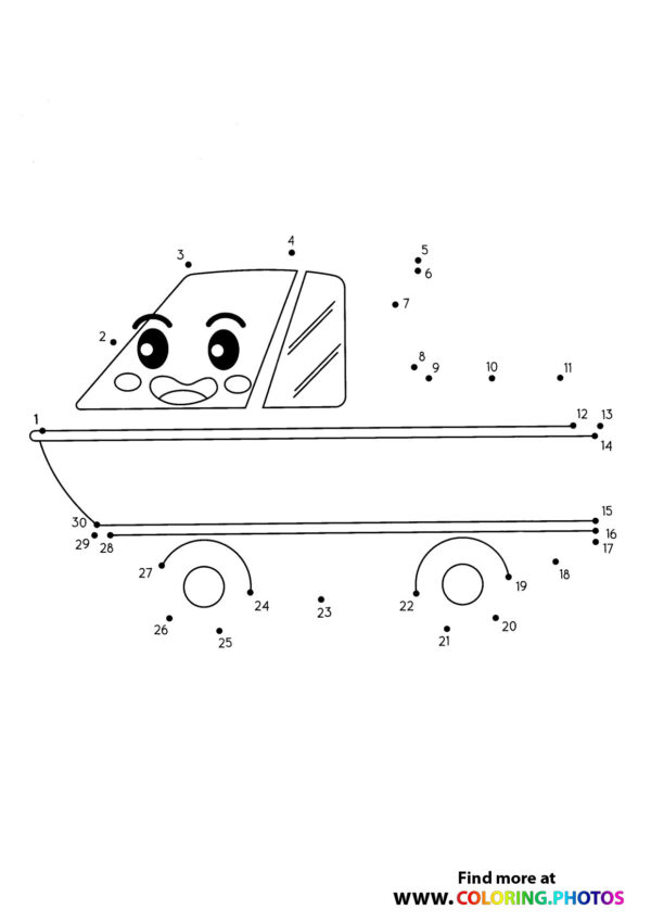 Boat truck dot the dots worksheet