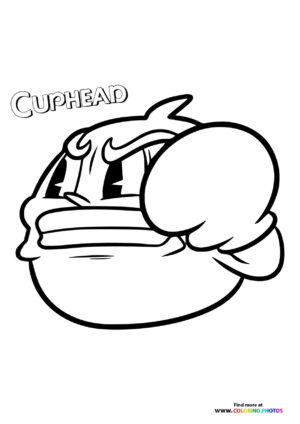Boxer Head from Cuphead