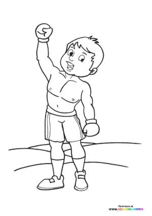 Boxer celebrating
