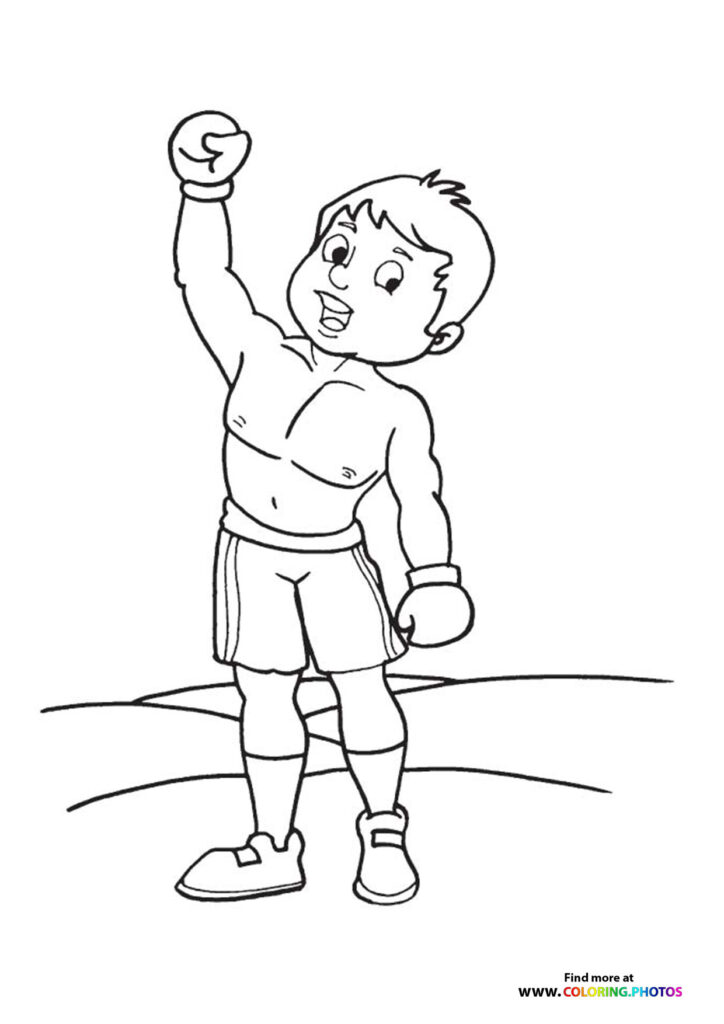 Boxer celebrating