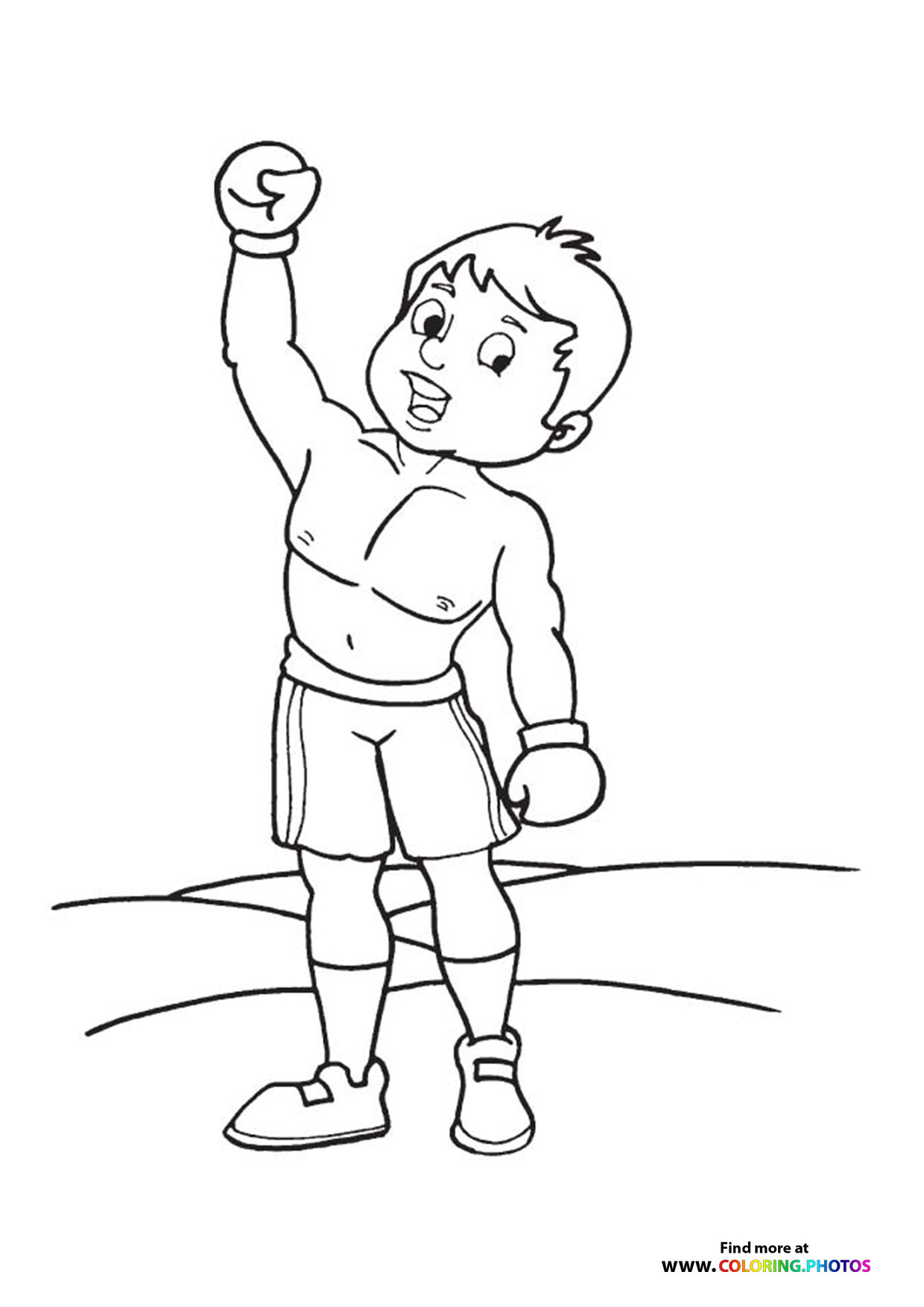 Boxer celebrating