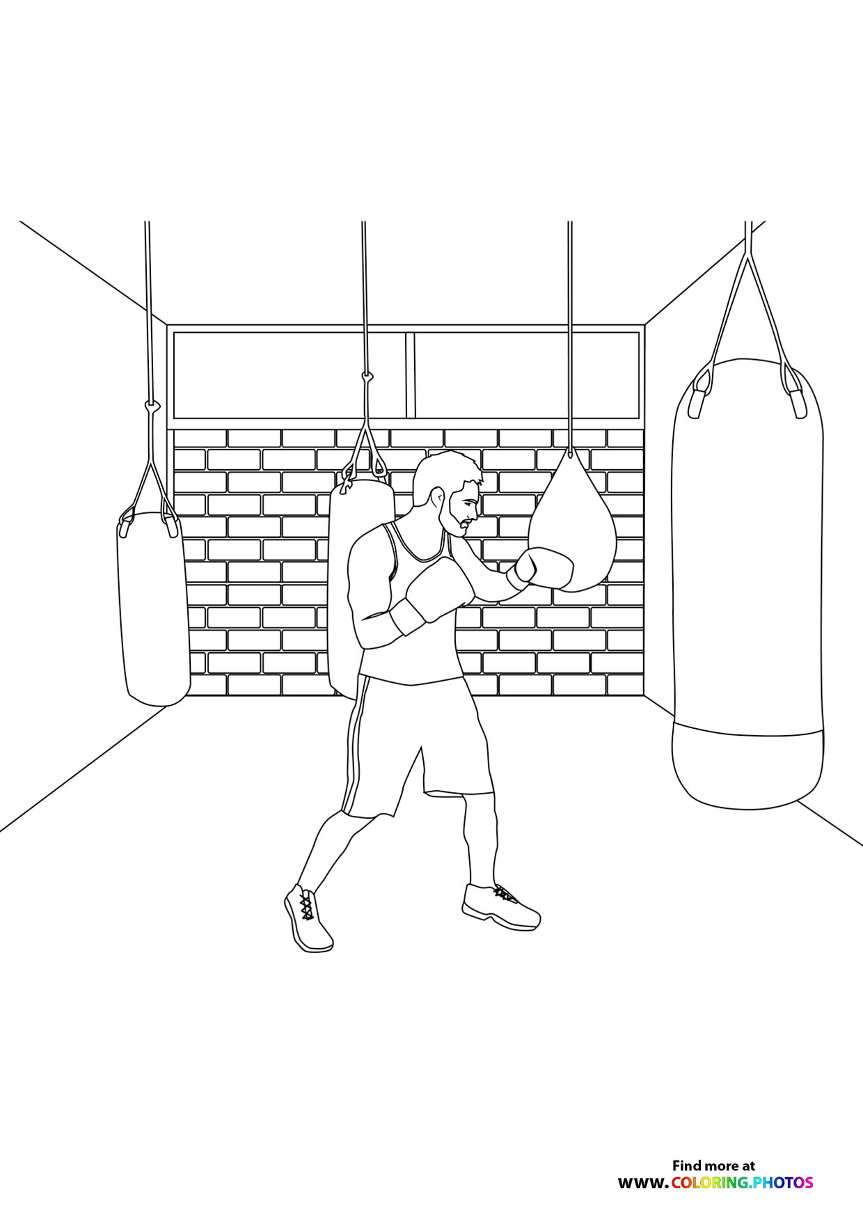Boxer in gym