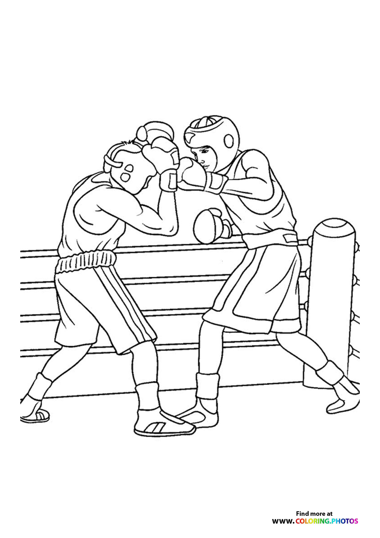 Boxers fighting