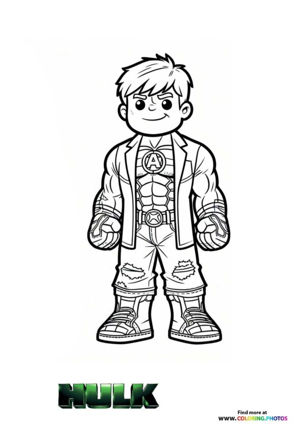 Young Hulk in Avengers Outfit
