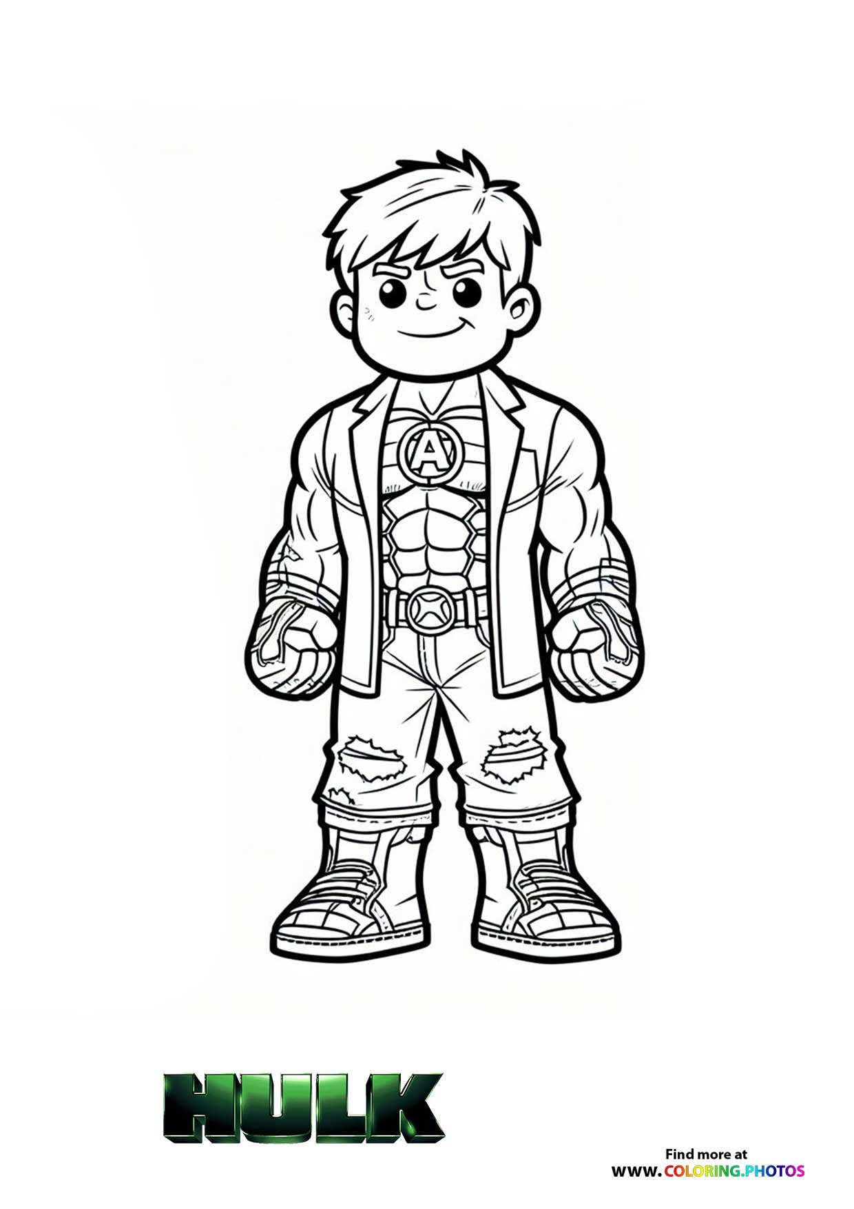 Young Hulk in Avengers Outfit