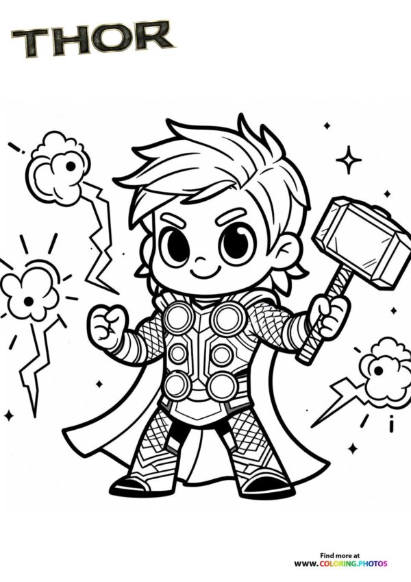 Baby Thor with Mjolnir