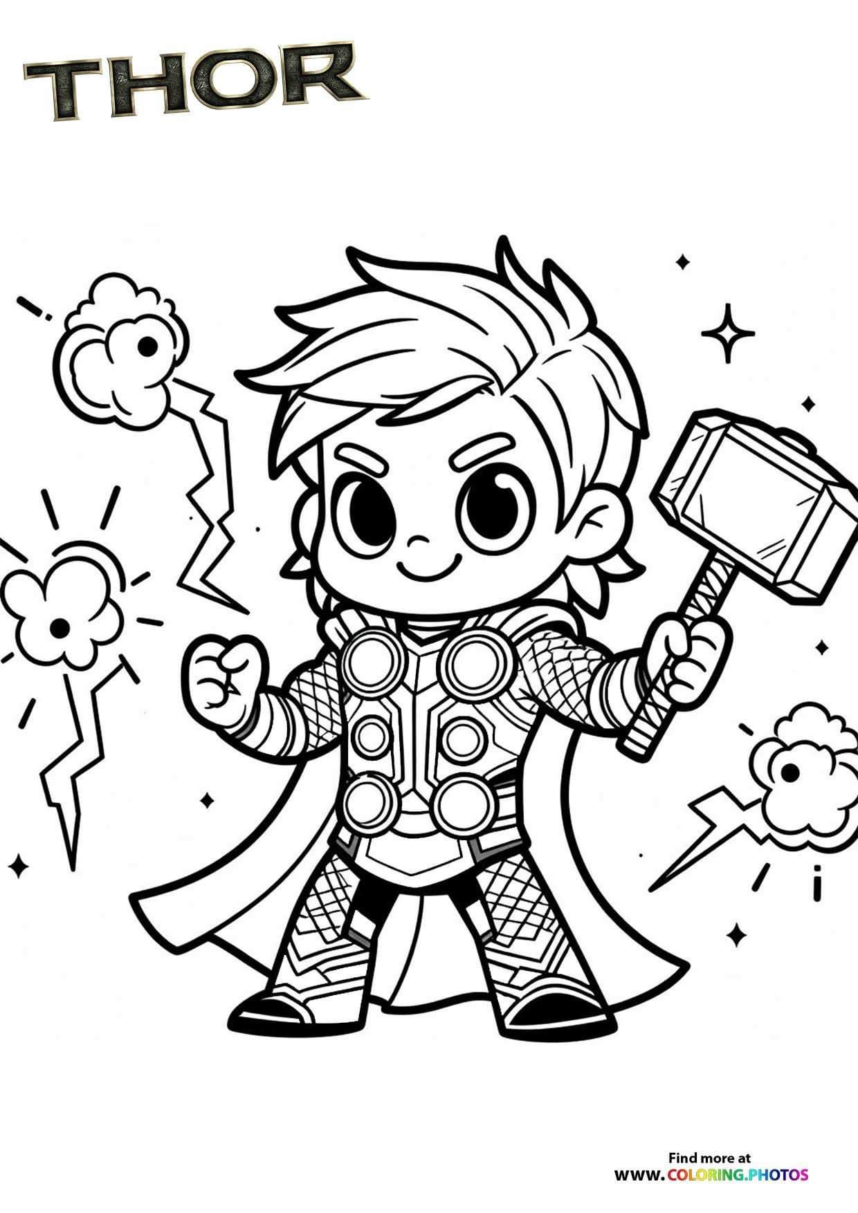 Baby Thor with Mjolnir