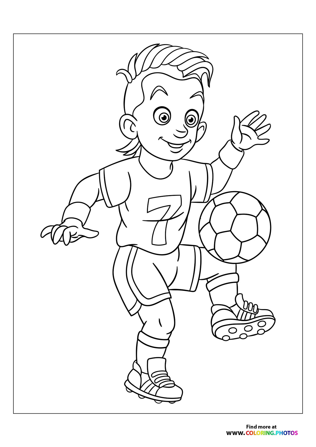 Boy doing keep ups