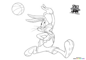 Bugs Bunny Playing Basketball