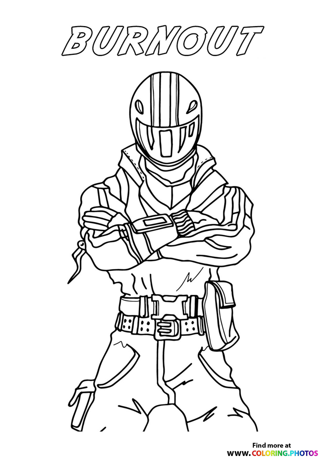 Burnout - Fortnite coloring page