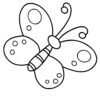 Butterfly with dots coloring page