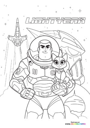 Buzz Lightyear with Sox the Cat