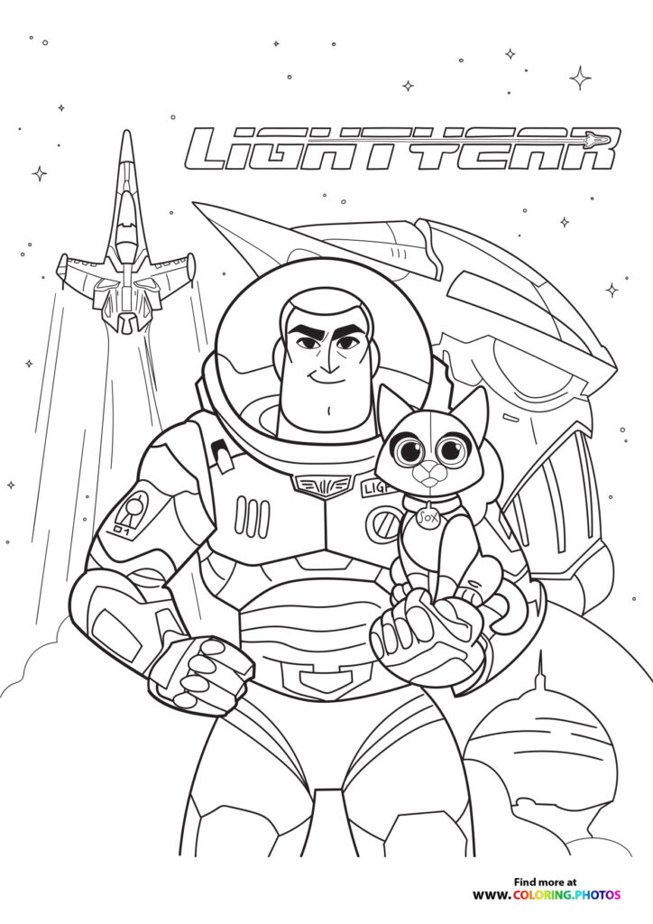 Buzz Lightyear with Sox the Cat