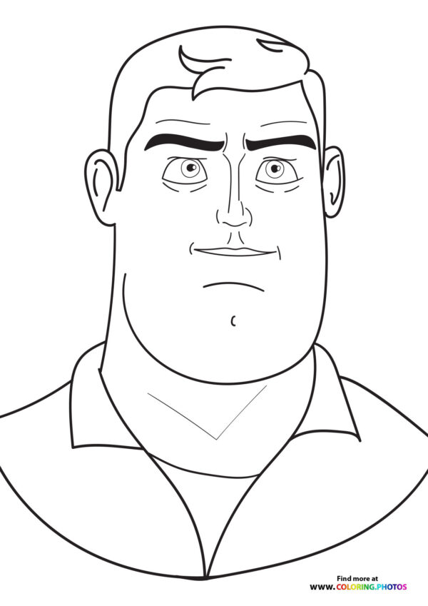 Buzz Lightyear portrait coloring page
