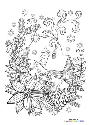 Winter theme cabin