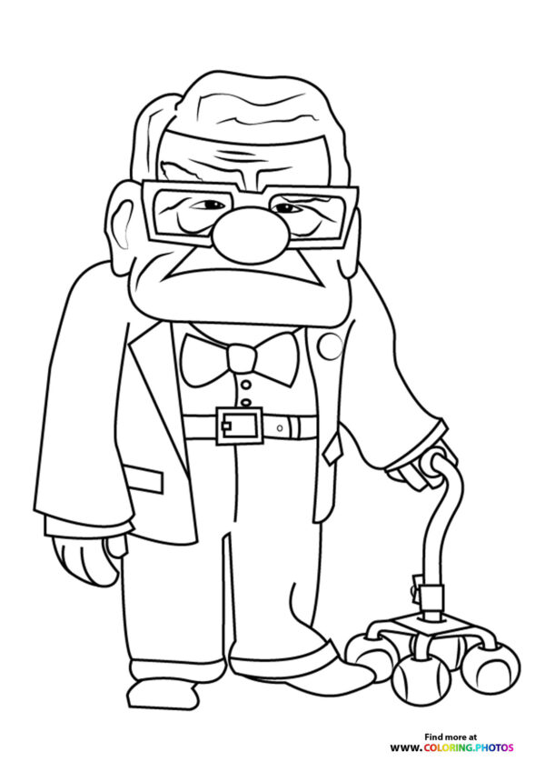 Carl Fredricksen from Dug Days coloring page