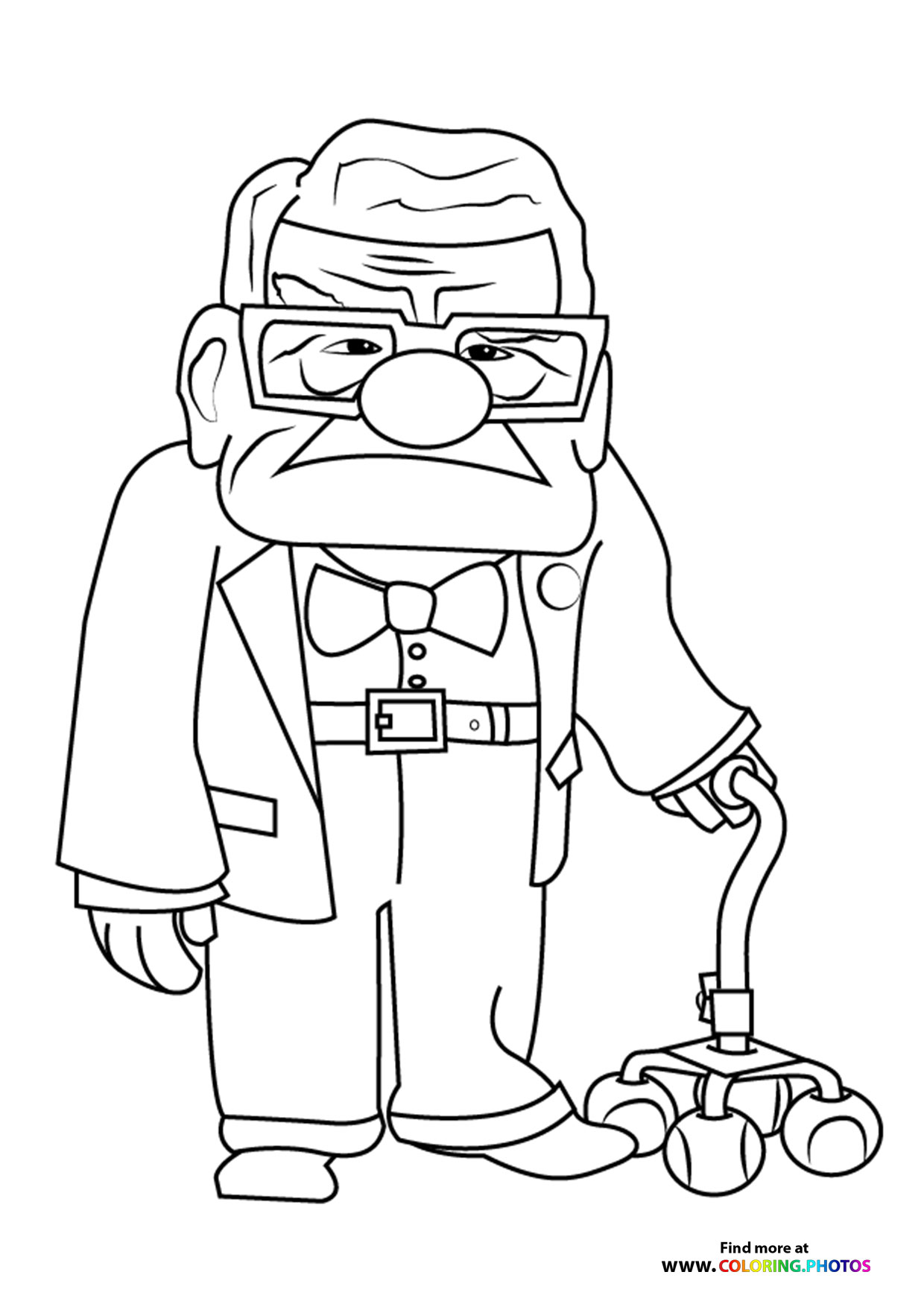Carl Fredricksen from Dug Days coloring page