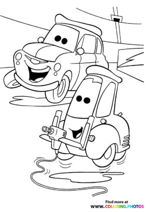 Mater and Lightning McQueen