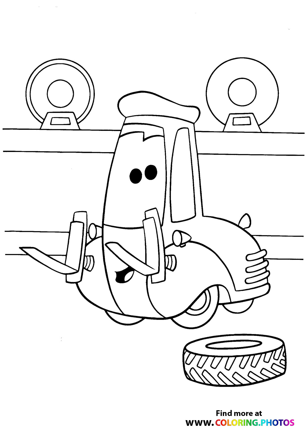 Guido fixing tires