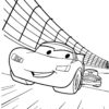 Lightning McQueen's racing his rivals