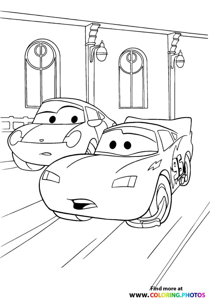 McQueen's tires are blocked