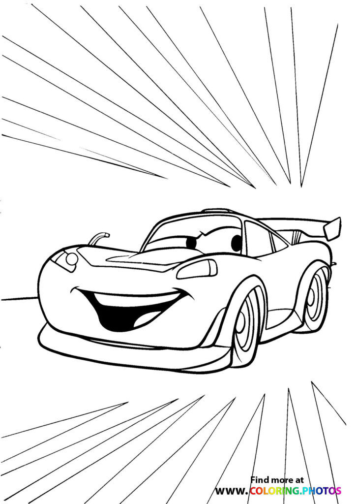 Lightning McQueen's going fast