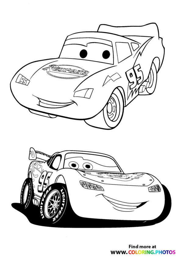 Lightning McQueen's posing for a picture