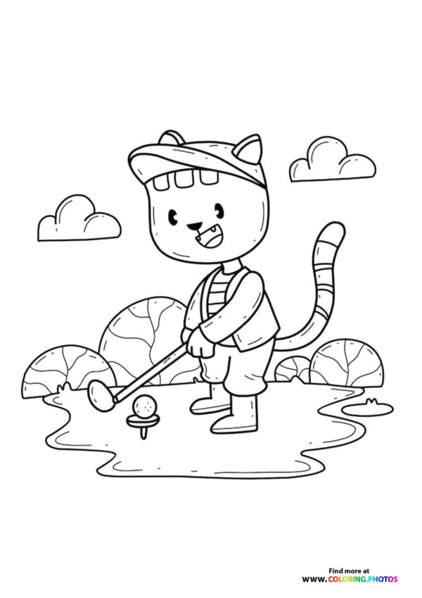 Cat golfing