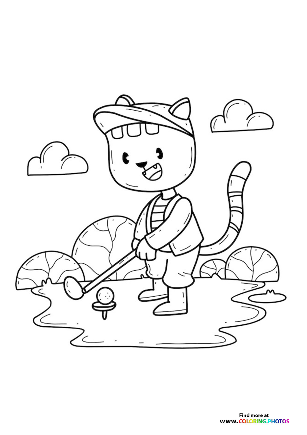 Cat golfing