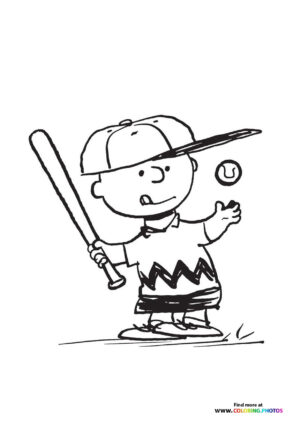 Charlie Brown playing baseball